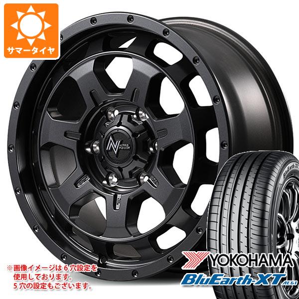【タイヤ交換対象】ミツビシ エクリプスクロス GK系用 サマータイヤ ヨコハマ ブルーアースXT AE61 215/70R16 100H ナイトロパワー M7 ファランクス 7.0-16 タイヤホイール4本セット