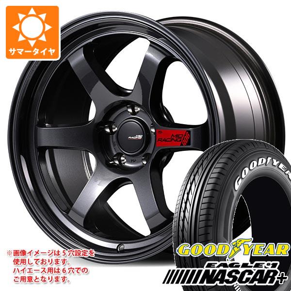 【タイヤ交換対象】トヨタ ハイエース 200系用 2025年製 サマータイヤ グッドイヤー イーグル ＃1 ナスカープラス 215/60R17C 109/107R ホワイトレター MID レーシング R06 6.5-17 タイヤホイール4本セット