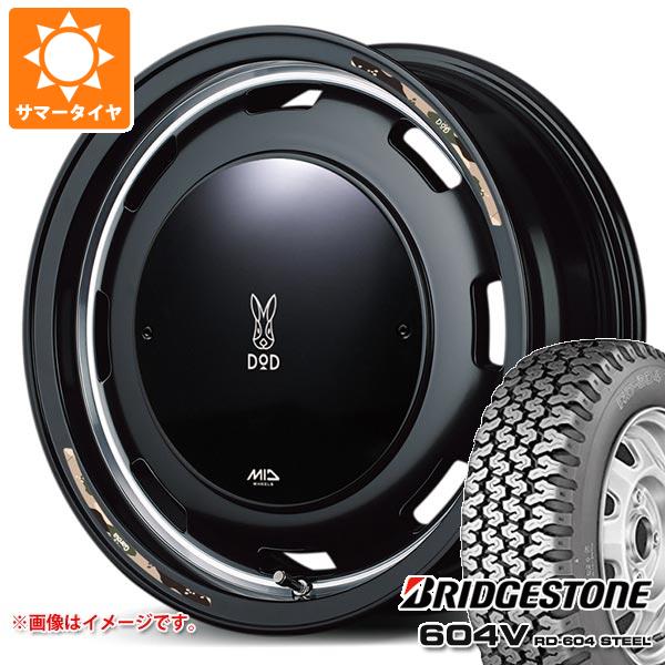 【タイヤ交換対象】スズキ キャリイ DA16T用 サマータイヤ ブリヂストン 604V RD-604 スチール 165R14 6PR (165/80R14 91/90N相当) ウシャリントバリ 4.5-14 タイヤホイール4本セット