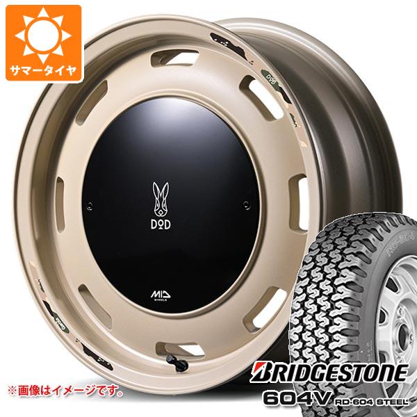 【タイヤ交換対象】スズキ エブリイワゴン DA17W用 サマータイヤ ブリヂストン 604V RD-604 スチール 165R14 6PR (165/80R14 91/90N相当) ウシャリントバリ 4.5-14 タイヤホイール4本セット