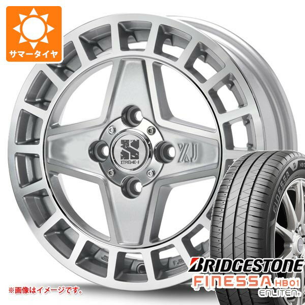 【タイヤ交換対象】スズキ エブリイバン DA17V用 サマータイヤ ブリヂストン フィネッサ HB01 165/60R14 75H MLJ エクストリームJ クアッド 4.5-14 タイヤホイール4本セット