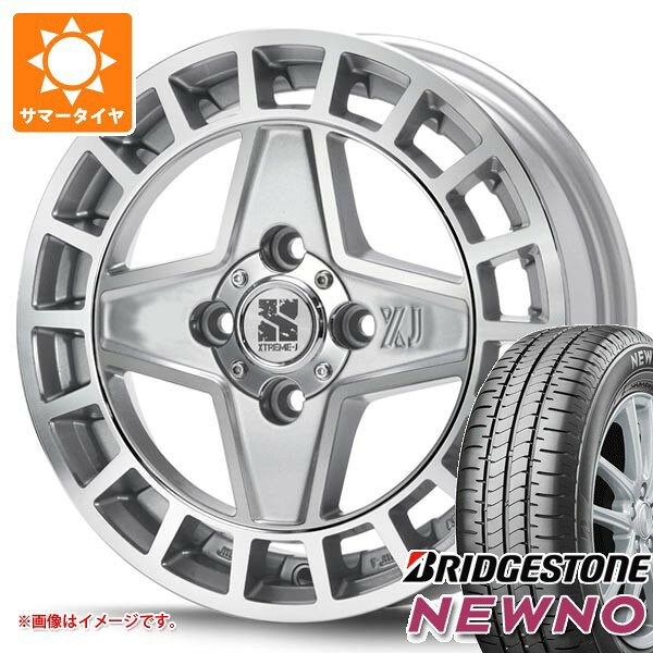 【タイヤ交換対象】スズキ エブリイワゴン DA17W用 サマータイヤ ブリヂストン ニューノ 165/65R14 79S MLJ エクストリームJ クアッド 4.5-14 タイヤホイール4本セット