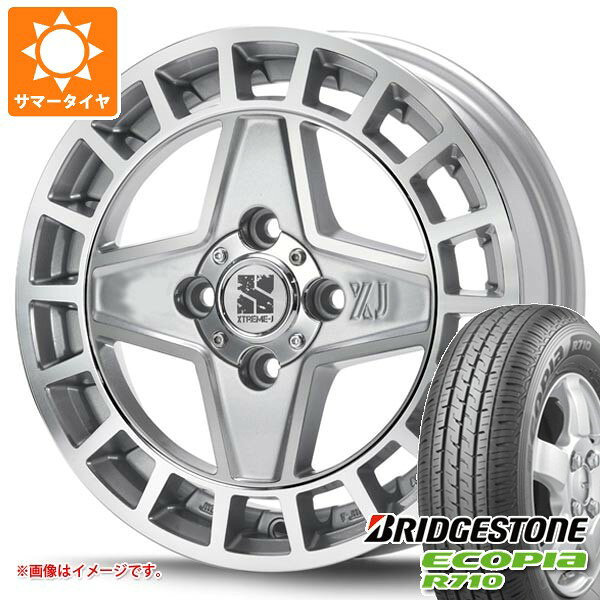 【タイヤ交換対象】スズキ エブリイワゴン DA17W用 サマータイヤ ブリヂストン エコピア R710 165/80R14 91/90N MLJ エクストリームJ クアッド 4.5-14 タイヤホイール4本セット