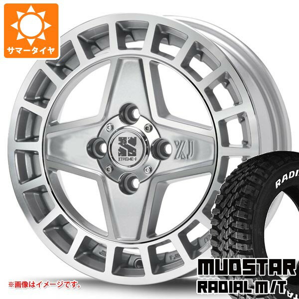 【タイヤ交換対象】スズキ エブリイワゴン DA17W用 サマータイヤ マッドスター ラジアル M/T 165/65R14 79S ホワイトレター MLJ エクストリームJ クアッド 4.5-14 タイヤホイール4本セット