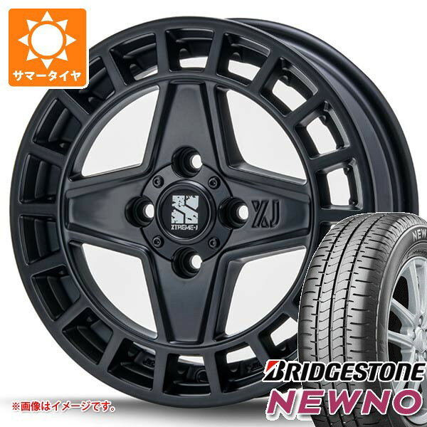 【タイヤ交換対象】スズキ エブリイワゴン DA17W用 サマータイヤ ブリヂストン ニューノ 165/65R14 79S MLJ エクストリームJ クアッド 4.5-14 タイヤホイール4本セット