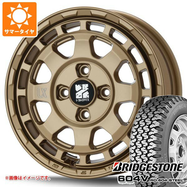 【タイヤ交換対象】スズキ エブリイワゴン DA17W用 サマータイヤ ブリヂストン 604V RD-604 スチール 165R14 6PR MLJ エクストリームJ サバンザ 4.5-14 タイヤホイール4本セット