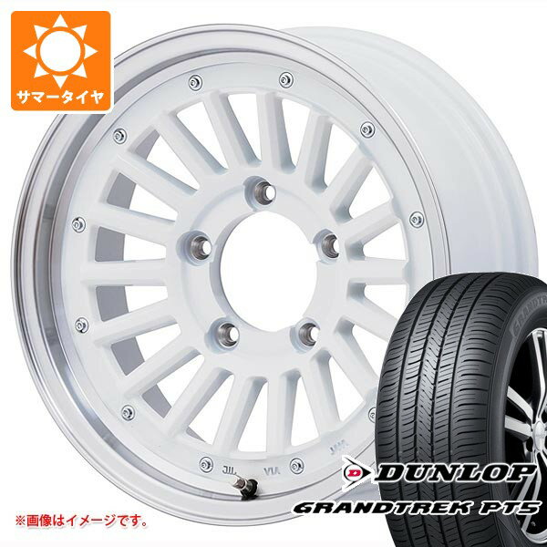 Rakuten - 【タイヤ交換対象】スズキ ジムニー用 サマータイヤ ダンロップ グラントレック PT5 175/80R16 91S マウンンテンフック 5.5-16 タイヤホイール4本セット