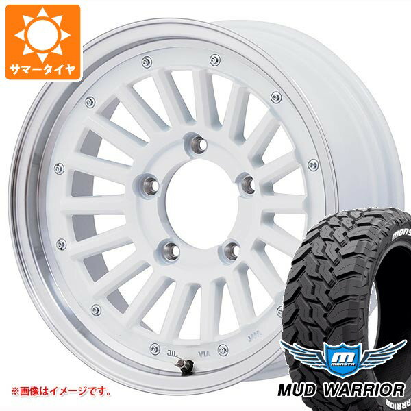 【タイヤ交換対象】スズキ ジムニー JB64W用 サマータイヤ モンスタ マッドウォーリアー LT215/70R16 107/105Q ホワイトレター マウンンテンフック 5.5-16 タイヤホイール4本セット