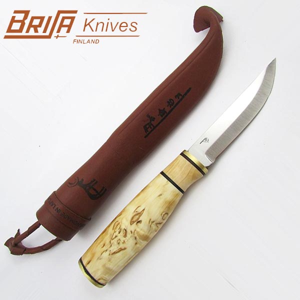 ブリサ BRISA ポーラープッコ SS95 POLAR PUKKO SS95 ブラウンレザー ナイフ アウトドア キャンプに 【..