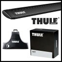 THULE スーリー トヨタ エスティマ （ハイブリッド車含む） ルーフレールなし GSR50W/55W/ACR50W/55W H18/1〜 ルーフキャリア取付1台分セット TH754+TH7113B+TH1384セット