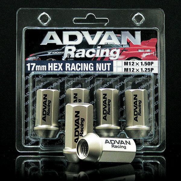 YOKOHAMA WHEEL ADVAN Racing 17mm HEX レーシングナット (4個) 【単品注文不可】