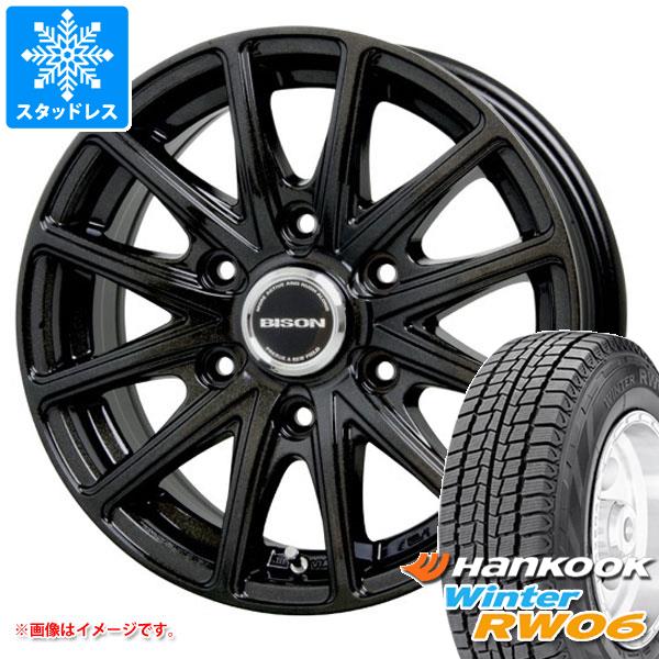 【タイヤ交換対象】NV350キャラバン E26用 スタッドレス ハンコック ウィンター RW06 195/80R15 107/105L バイソン BN-01 タイヤホイール4本セット