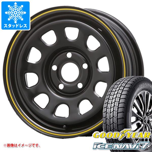 【タイヤ交換対象】ルノー カングー KW系用 2025年製 スタッドレス グッドイヤー アイスナビ7 195/65R15 91Q MLJ デイトナ SS タイヤホイール4本セット