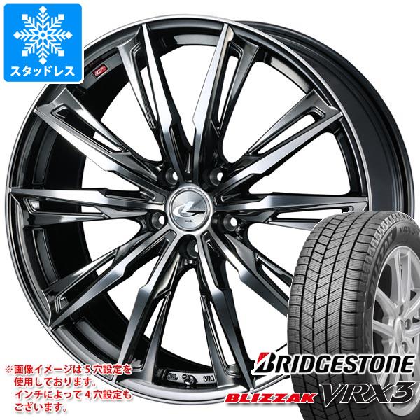 【タイヤ交換対象】プリウス 60系用 2025年製 スタッドレス ブリヂストン ブリザック VRX3 195/60R17 90Q レオニス GX タイヤホイール4本セット