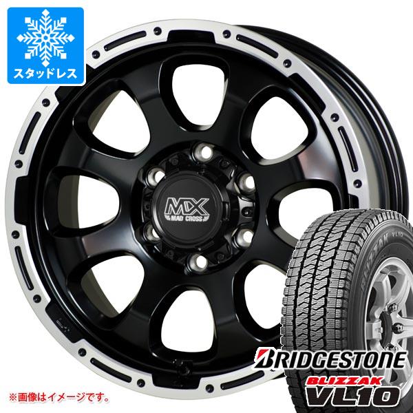 【タイヤ交換対象】ハイエース 200系用 スタッドレス ブリヂストン ブリザック VL10 195/80R15 107/105N マッドクロスグレイス タイヤホイール4本セット