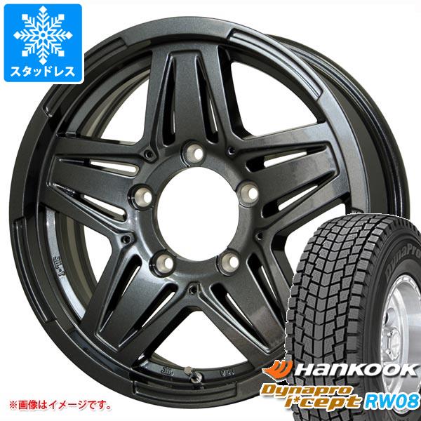 【タイヤ交換対象】ジムニー用 スタッドレス ハンコック ダイナプロアイセプト RW08 175/80R16 91Q マッドクロス JB-01 タイヤホイール4本セット