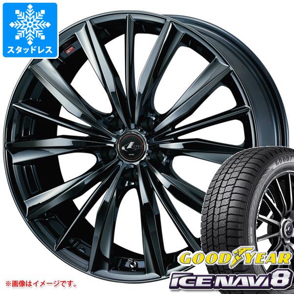 【タイヤ交換対象】プリウス 60系用 スタッドレス グッドイヤー アイスナビ8 195/60R17 90Q レオニス VX タイヤホイール4本セット(2)