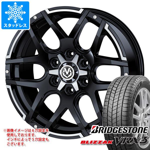 【タイヤ交換対象】デリカD5用 スタッドレス ブリヂストン ブリザック VRX3 225/55R18 102Q XL マッドヴァンス04 タイヤホイール4本セット