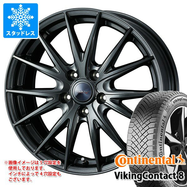 【タイヤ交換対象】BYD アット3 SC2系用 スタッドレス コンチネンタル バイキングコンタクト8 215/60R17 100T XL ヴェルヴァ スポルト2 タイヤホイール4本セット