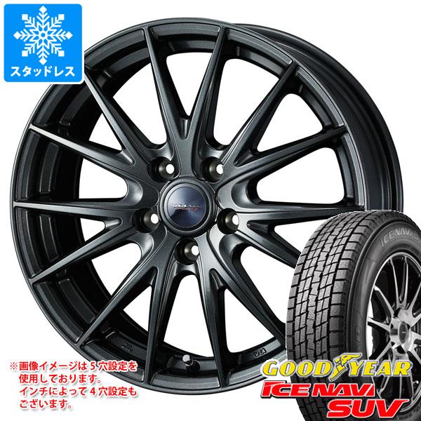 【タイヤ交換対象】スタッドレスタイヤ グッドイヤー アイスナビ SUV 215/50R18 92Q ＆ ヴェルヴァ スポルト2 7.5-18 タイヤホイール4本セット215/50-18 GOODYEAR ICE NAVI SUV