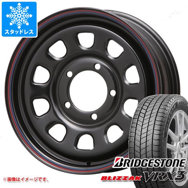 【タイヤ交換対象】5本セット ジムニー JB64W用 スタッドレス ブリヂストン ブリザック VRX3 215/70R16 100Q MLJ デイトナ SS タイヤホイール5本セット