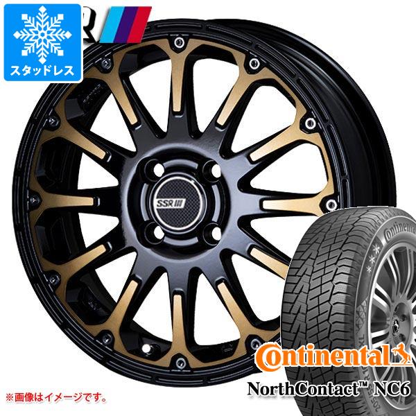 【タイヤ交換対象】スズキ ハスラー用 スタッドレス コンチネンタル ノースコンタクト NC6 165/60R15 77T SSR ディバイド FT タイヤホイール4本セット