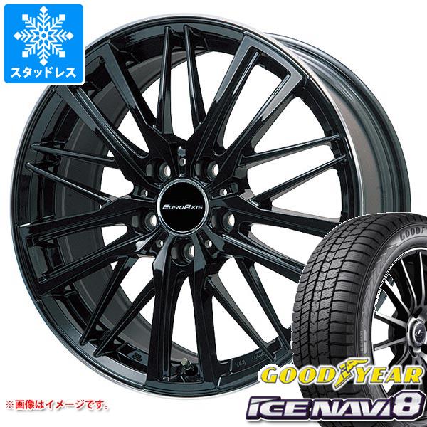 【タイヤ交換対象】アウディ Q3 F3系用 スタッドレス グッドイヤー アイスナビ8 225/60R17 99Q ユーロアクシス ガヤ W5 タイヤホイール4本セット