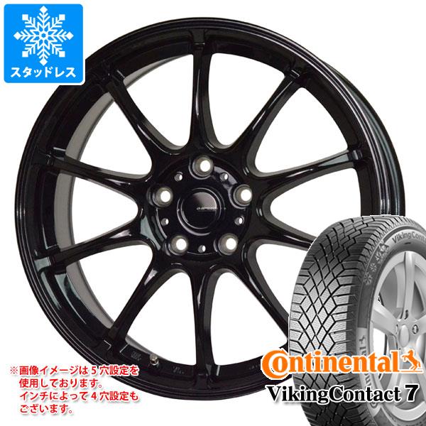 【タイヤ交換対象】スタッドレスタイヤ コンチネンタル バイキングコンタクト7 195/50R16 88T XL ＆ ジースピード G-07 6.5-16 タイヤホイール4本セット195/50-16 CONTINENTAL VikingContact 7