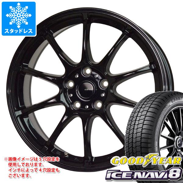 【タイヤ交換対象】スタッドレスタイヤ グッドイヤー アイスナビ8 195/65R16 92Q ＆ ジースピード G-07 6.0-16 タイヤホイール4本セット195/65-16 GOODYEAR ICE NAVI 8