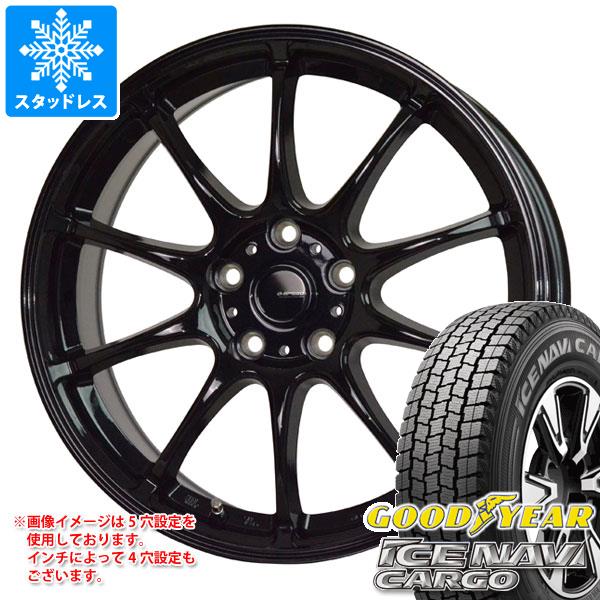 【タイヤ交換対象】スタッドレスタイヤ グッドイヤー アイスナビカーゴ 145/80R12 80/78N (145R12 6PR相当) ＆ ジースピード G-07 4.0-12 タイヤホイール4本セット145/80-12 GOODYEAR ICE NAVI CARGO