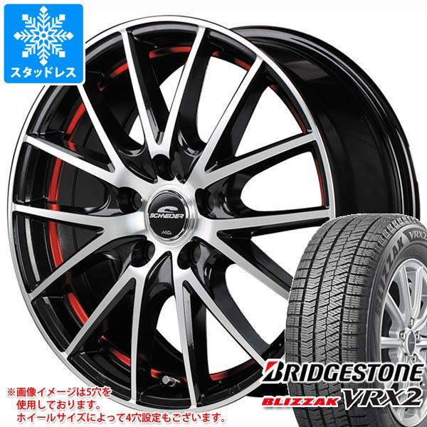 【タイヤ交換対象】スタッドレスタイヤ ブリヂストン ブリザック VRX2 165/55R14 72Q ＆ シュナイダー RX27 4.5-14 タイヤホイール4本セット165/55-14 BRIDGESTONE BLIZZAK VRX2