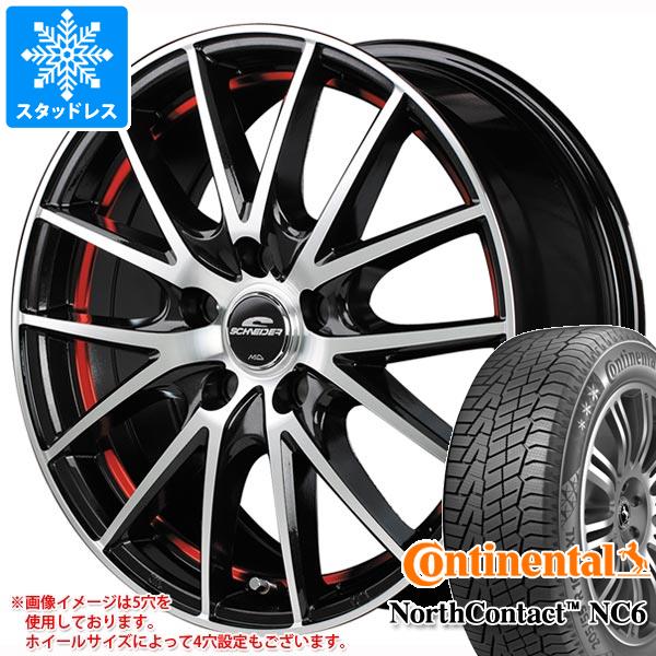 【タイヤ交換対象】スタッドレスタイヤ コンチネンタル ノースコンタクト NC6 175/65R14 82T ＆ シュナイダー RX27 5.5-14 タイヤホイール4本セット175/65-14 CONTINENTAL NorthContact NC6