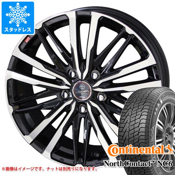 【タイヤ交換対象】スタッドレスタイヤ コンチネンタル ノースコンタクト NC6 245/45R18 100T XL ＆ スマック クレスト 8.0-18 タイヤホイール4本セット245/45-18 CONTINENTAL NorthContact NC6