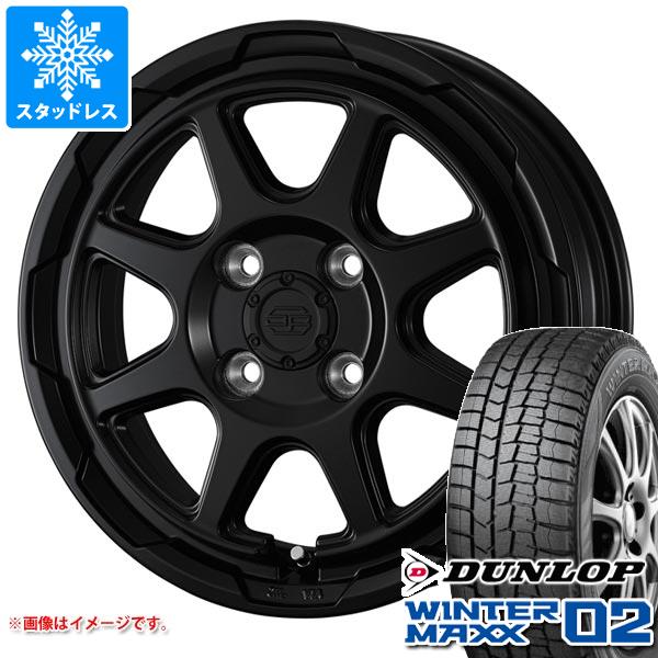 【タイヤ交換対象】エブリイワゴン DA17W用 スタッドレス ダンロップ ウインターマックス02 WM02 165/60R15 77Q スタットベルク タイヤホイール4本セット