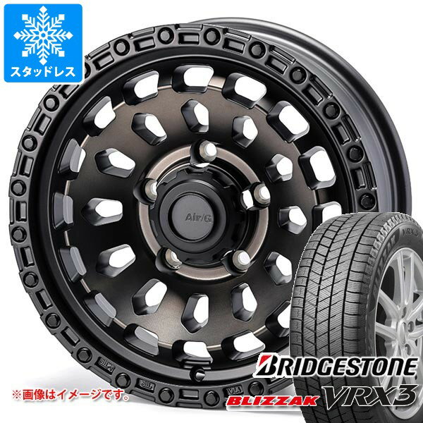 【タイヤ交換対象】スズキ ジムニーノマド JC74W用 スタッドレス ブリヂストン ブリザック VRX3 215/70R16 100Q エアージー ヴァルカン タイヤホイール4本セット