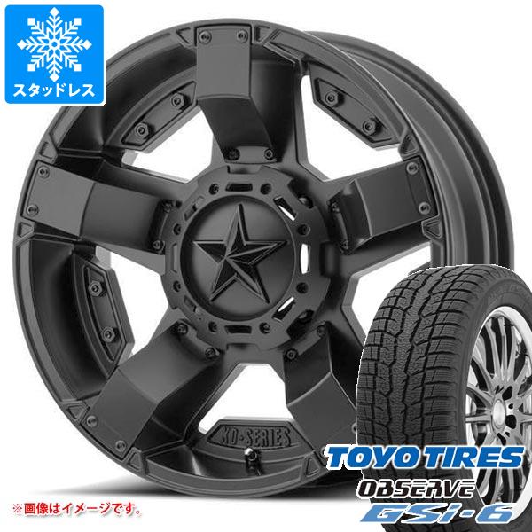 【タイヤ交換対象】デリカD:5用 2025年製 スタッドレス トーヨー オブザーブ GSi-6 225/65R17 102Q KMC XD811 ロックスター2 タイヤホイール4本セット