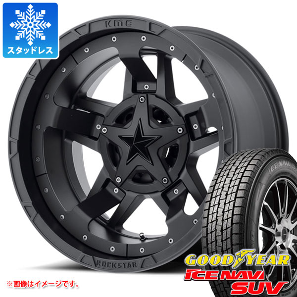 【タイヤ交換対象】FJクルーザー 10系用 スタッドレス グッドイヤー アイスナビ SUV 265/70R17 115Q KMC XD827 ロックスター3 タイヤホイール4本セット