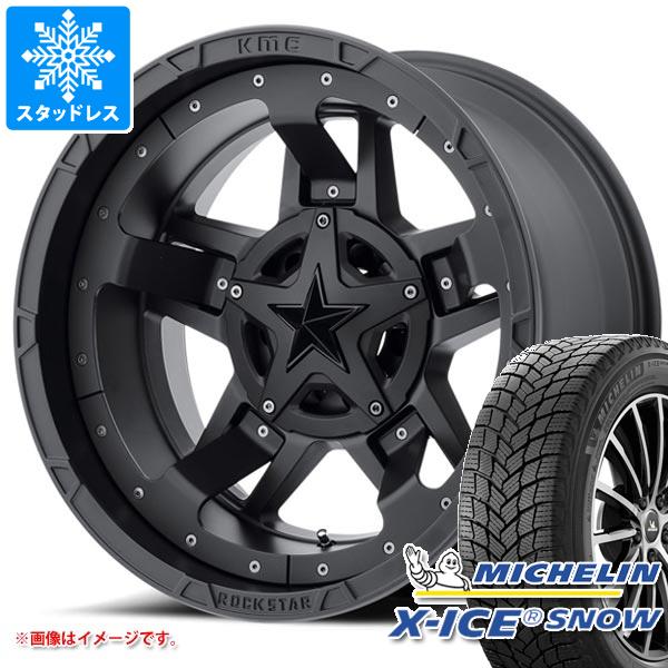 【タイヤ交換対象】デリカD:5用 スタッドレス ミシュラン エックスアイススノー SUV 225/65R17 106T XL KMC XD827 ロックスター3 タイヤホイール4本セット