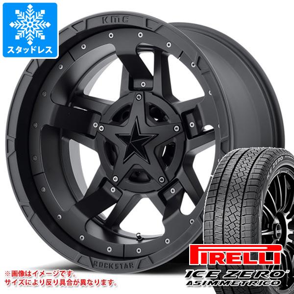 【タイヤ交換対象】デリカD:5用 2025年製 スタッドレス ピレリ アイスゼロアシンメトリコ 225/65R17 106H XL KMC XD827 ロックスター3 タイヤホイール4本セット