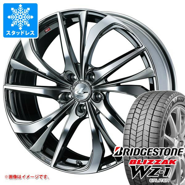 【タイヤ交換対象】トヨタ プリウス 60系用 スタッドレス ブリヂストン ブリザック WZ-1 195/60R17 90Q レオニス TE タイヤホイール4本セット