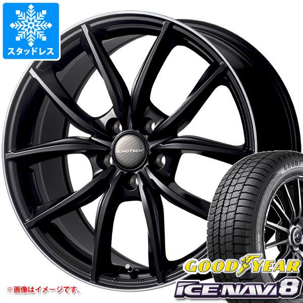 【タイヤ交換対象】ポルシェ マカン用 スタッドレス グッドイヤー アイスナビ8 235/55R19 101Q ユーロテック MPライン タイヤホイール4本セット