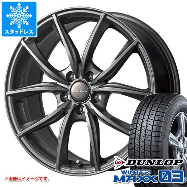 【タイヤ交換対象】ポルシェ マカン用 スタッドレス ダンロップ ウインターマックス03 WM03 235/55R19 101Q ユーロテック MPライン タイヤホイール4本セット