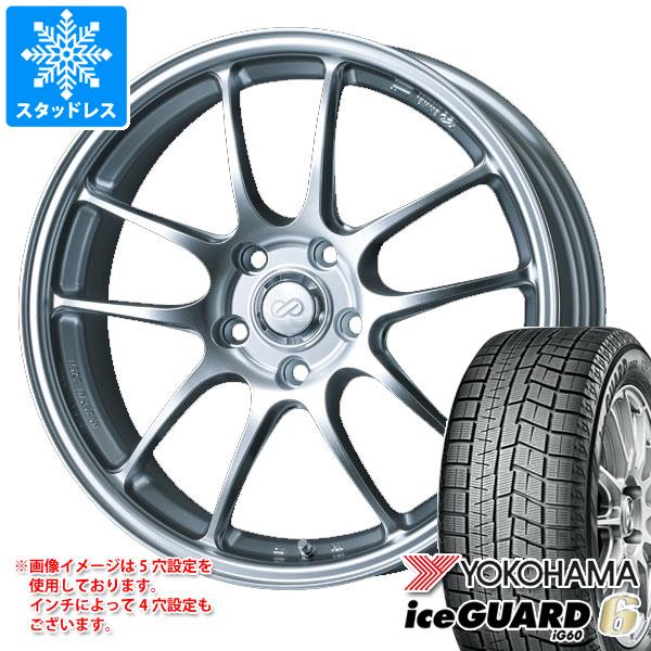 【タイヤ交換対象】スタッドレスタイヤ ヨコハマ アイスガードシックス iG60 175/60R15 81Q ＆ エンケイ パフォーマンスライン PF01 6.5-15 タイヤホイール4本セット175/60-15 YOKOHAMA iceGUARD 6 iG60