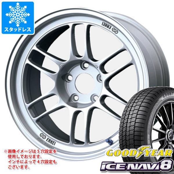 【タイヤ交換対象】スタッドレスタイヤ グッドイヤー アイスナビ8 245/40R18 93Q ＆ エンケイ レーシング RPF1 8.5-18 タイヤホイール4本セット245/40-18 GOODYEAR ICE NAVI 8