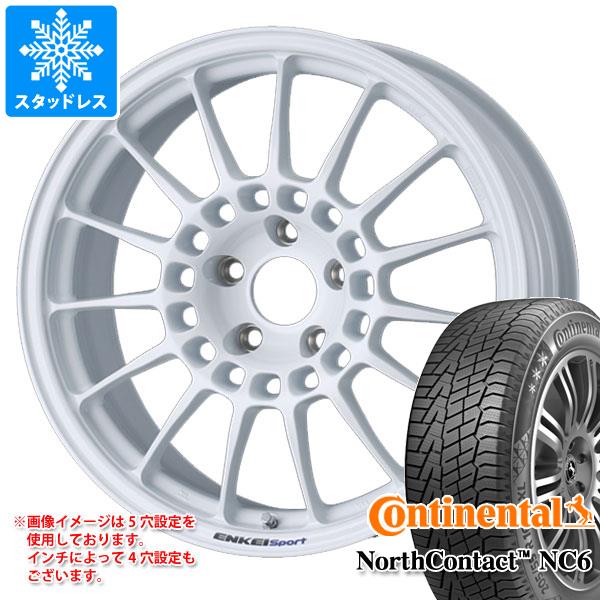 【タイヤ交換対象】スタッドレスタイヤ コンチネンタル ノースコンタクト NC6 245/45R18 100T XL ＆ エンケイ スポーツ RC-T5 8.5-18 タイヤホイール4本セット245/45-18 CONTINENTAL NorthContact NC6