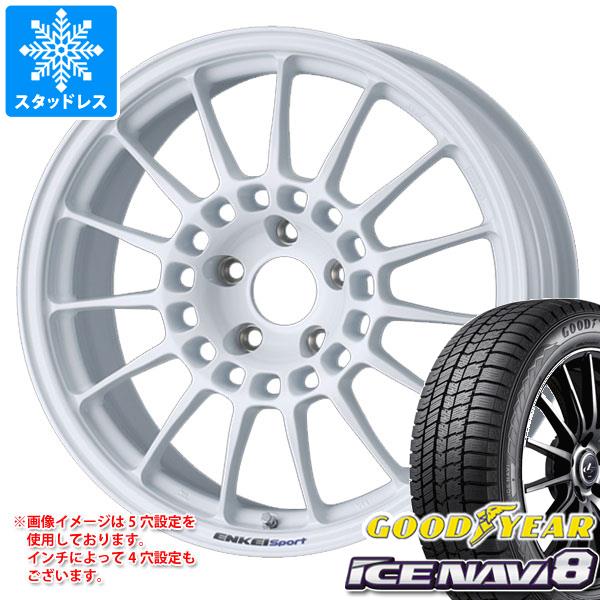 【タイヤ交換対象】スタッドレスタイヤ グッドイヤー アイスナビ8 245/40R18 93Q ＆ エンケイ スポーツ RC-T5 8.5-18 タイヤホイール4本セット245/40-18 GOODYEAR ICE NAVI 8