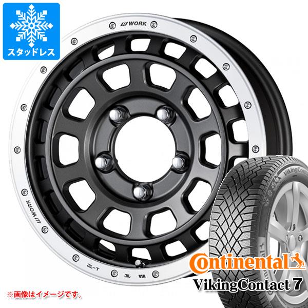 【タイヤ交換対象】ジムニー JB64W用 スタッドレス コンチネンタル バイキングコンタクト7 215/70R16 100T ワーク クラッグ T-グラビック タイヤホイール4本セット