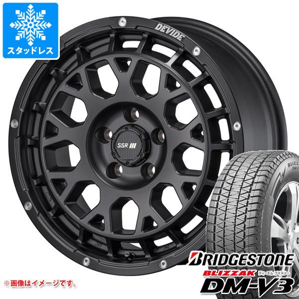 【タイヤ交換対象】アウトランダー GF/GG系用 スタッドレス 2023年製 ブリヂストン ブリザック DM-V3 225/65R17 102Q SSR ディバイド G:M タイヤホイール4本セット