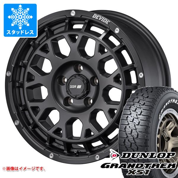 【タイヤ交換対象】T31エクストレイル用 スタッドレス ダンロップ グラントレック XS1 LT215/70R16 100/97N ホワイトレター SSR ディバイド G:M タイヤホイール4本セット