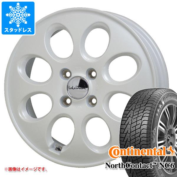 【タイヤ交換対象】ハスラー用 スタッドレス コンチネンタル ノースコンタクト NC6 165/60R15 77T ララパーム オーバル タイヤホイール4本セット